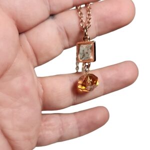 Rose Gold Faceted Bead Necklace